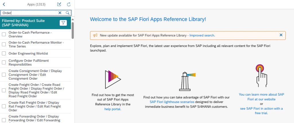 SAP Fiori Apps Reference Library
