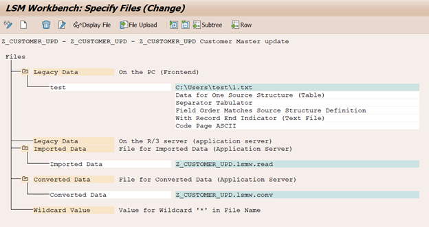 LSMW Specificare il file locali