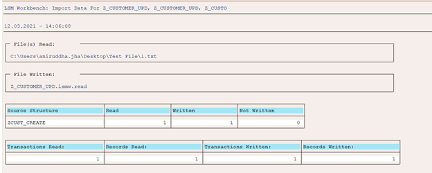  LSMW Display lesen daten 