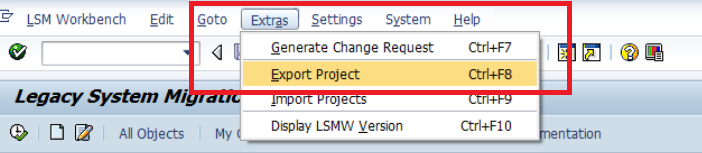 export Lsmw în SAP