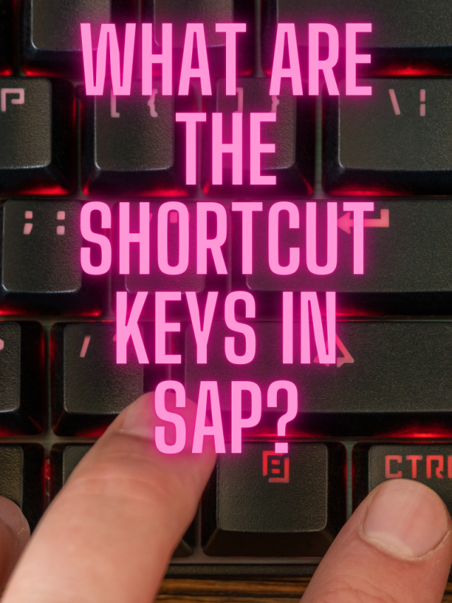 SAP shortcut keys